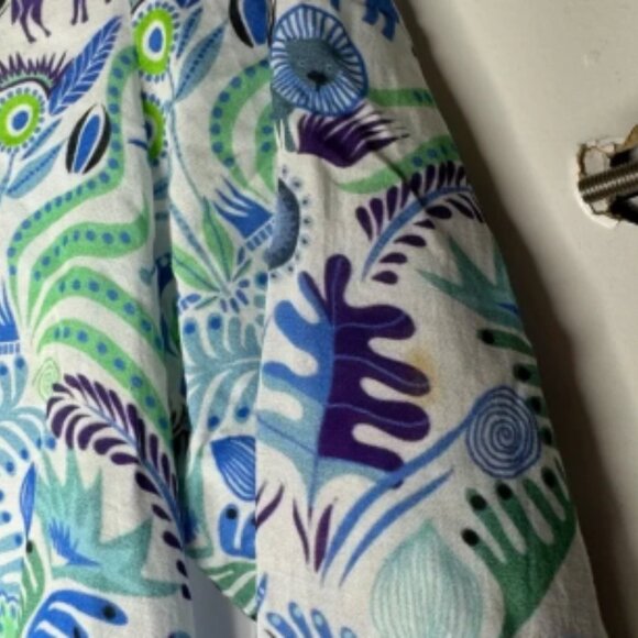 Nimo With Love Cotton Print Kaftan Midi Dress with Tassel - Picture 2 of 6